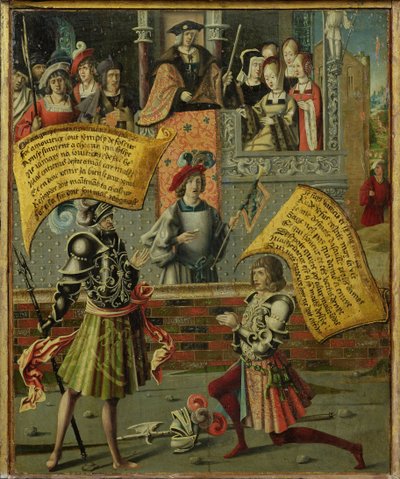 A Disarmed Knight on One Knee by French School